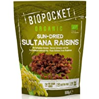 Biopocket - Pasas sultanas ecológicas- 3 bolsas de 500 g